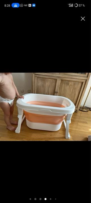 Bañera Plegable para niña rosa