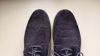 Scarpe scamosciate blu eleganti Made in Italy