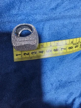 Anillo Moissanita Grande Plata