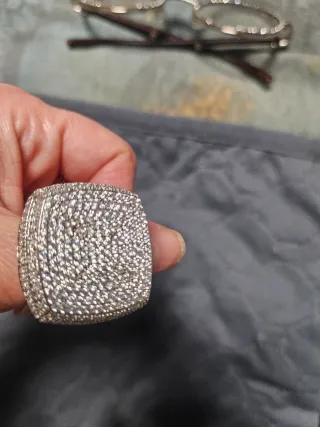 Anillo sello unisex, circonitas, espectacular