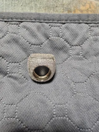 Anillo sello unisex, circonitas, espectacular