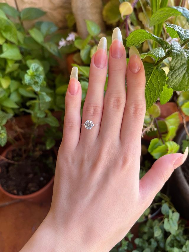 Anillo Plata “Invisible” Moissanita 2Ct