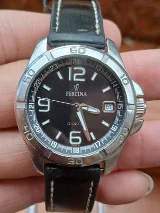 Reloj Festina Quartz Caballero Negro/Plata