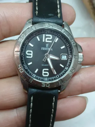 Reloj Festina Quartz Caballero Negro/Plata