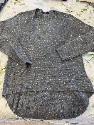 Jersey de punto con brillos mujer