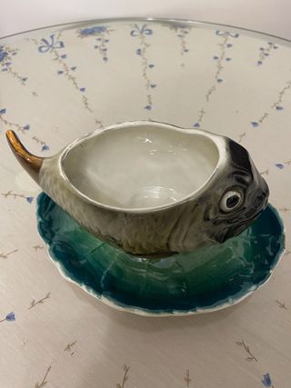 Salsera Hispania Manises Vintage Pintada Mano