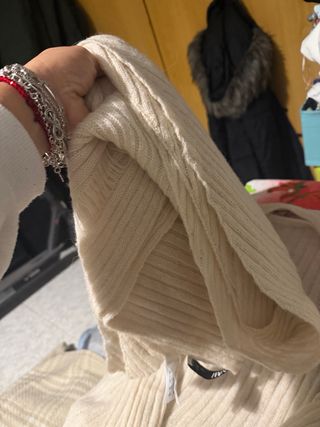 Capa con capucha beige talla única