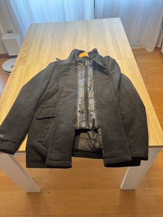 Abrigo Cortefiel Gris Oscuro Talla XL