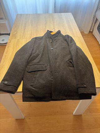 Abrigo Cortefiel Gris Oscuro Talla XL