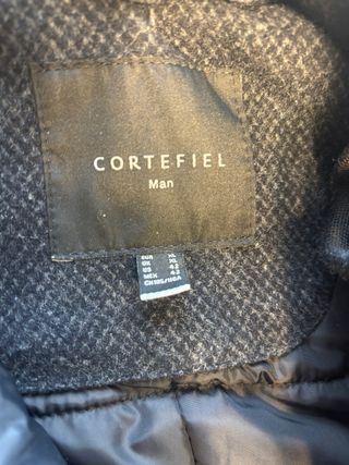 Abrigo Cortefiel Gris Oscuro Talla XL