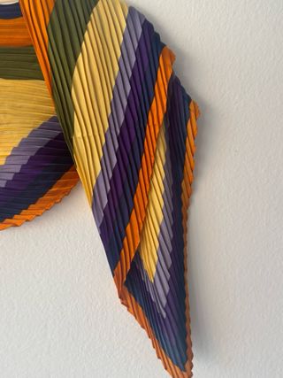 Pañuelo seda multicolor plisado