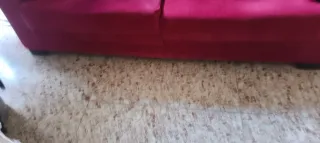 Sofá 2 plazas rojo con asientos abatibles