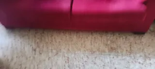 Sofá 2 plazas rojo con asientos abatibles