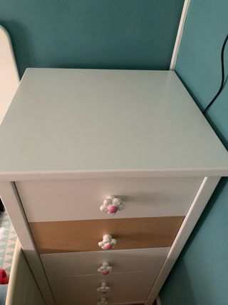 2 Cómodas juveniles 5 cajones