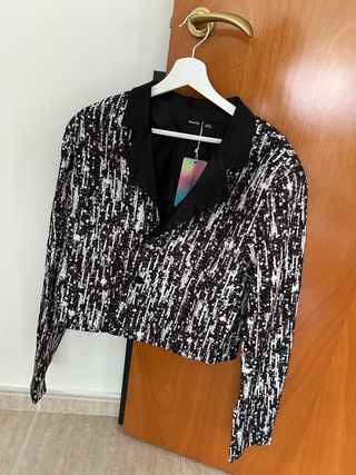 Americana Fevercity efecto lentejuelas Talla M