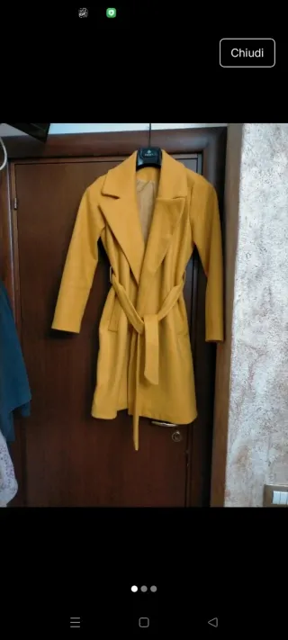 Cappotto donna giallo