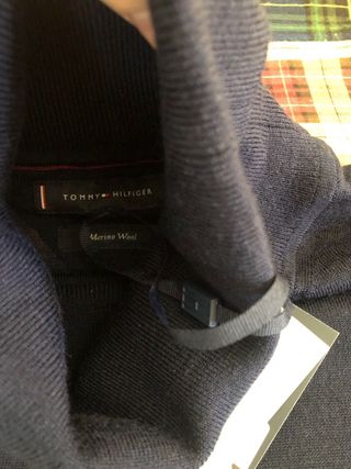 Jersey cuello alto Tommy Hilfiger azul hombre XXL