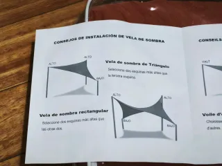 Toldo Triangular Outsunny 5m *5m*5m Marrón, NUEVO