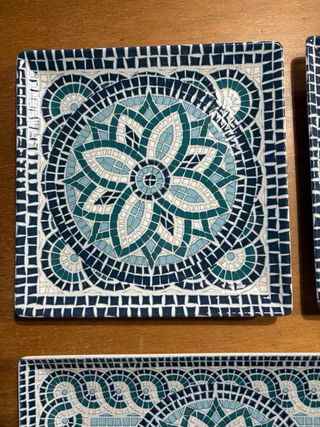 Set 5 piatti decorati mosaico