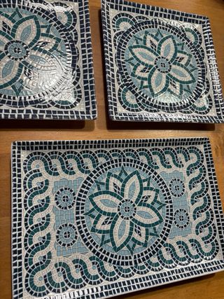 Set 5 piatti decorati mosaico