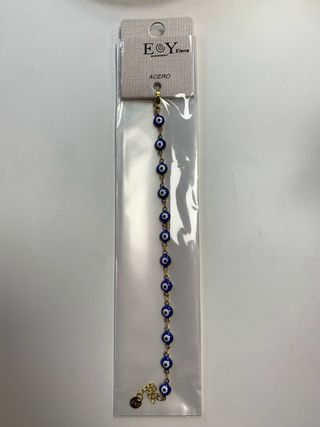 Pulsera Ojo Turco Acero Inoxidable Ajustable