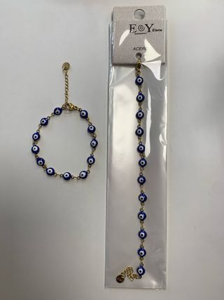 Pulsera Ojo Turco Acero Inoxidable Ajustable