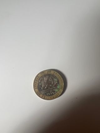 Moneda 10 Francos Franceses 1990 escuchó ofertas