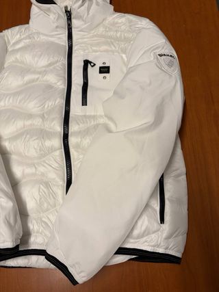 Piumino Blauer Bianco M Manica Liscia