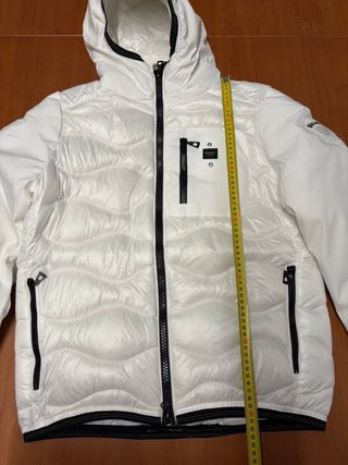 Piumino Blauer Bianco M Manica Liscia