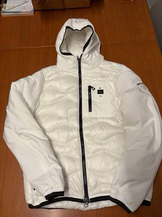 Piumino Blauer Bianco M Manica Liscia