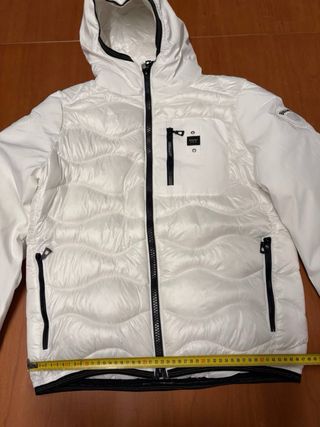 Piumino Blauer Bianco M Manica Liscia