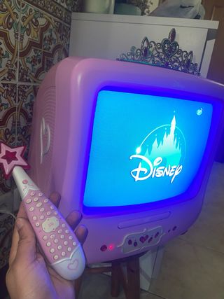 TV Disney Rosa con corona Dorada
