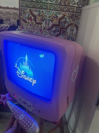 TV Disney Rosa con corona Dorada