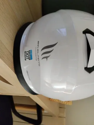 Casco de moto blanco helmets talla xs