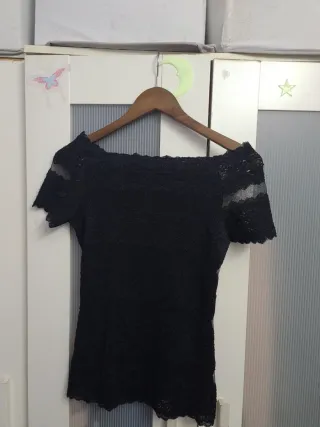 Top encaje negro nuevo + Falda midi Oxygen