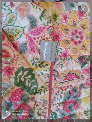 Colcha edredón flores cama 105 El Corte Inglés