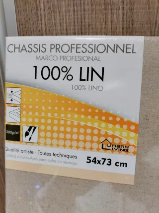 Lienzo profesional 100% lino 54x73 cm