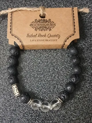 Pulseira Pedras Naturais Quartzo Lava