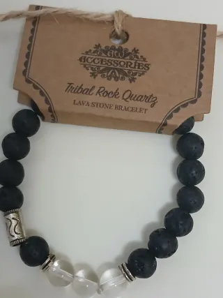 Pulseira Pedras Naturais Quartzo Lava