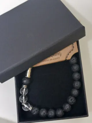 Pulseira Pedras Naturais Quartzo Lava