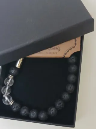 Pulseira Pedras Naturais Quartzo Lava