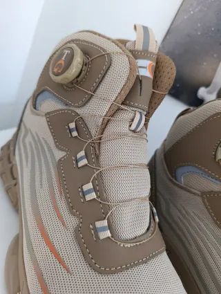 Botas de trabajo puntera de acero beige/marrón