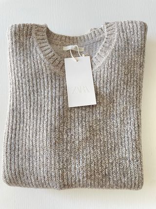 Jersey Zara Hombre Talla L Beige