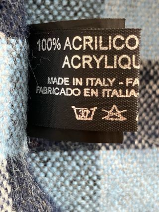 Sciarpa a quadri blu e azzurri