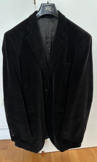 Chaqueta Americana negra de pana