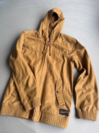 Chaqueta Quiksilver Beige/Marrón con Capucha.