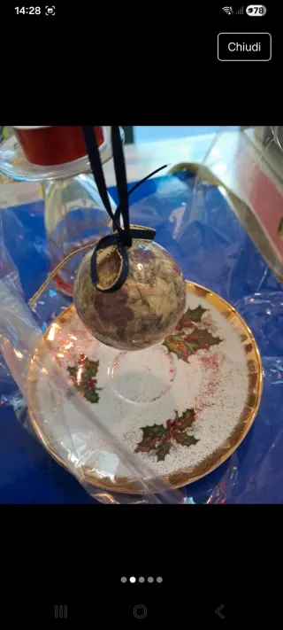 Set natalizio vetro e plastica