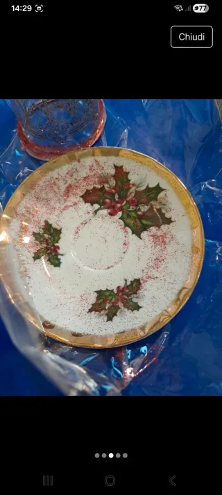 Set natalizio vetro e plastica