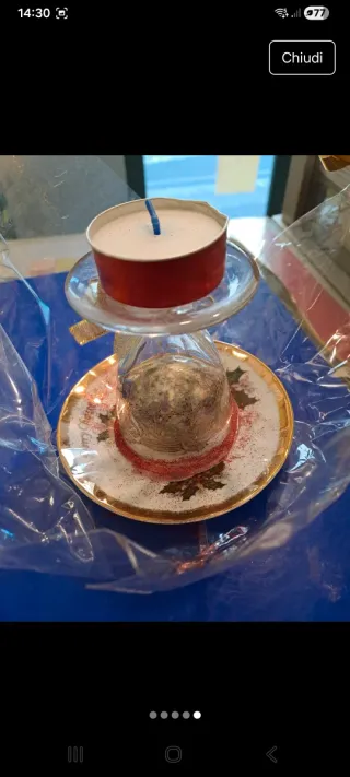 Set natalizio vetro e plastica