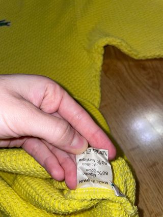 Jersey Lacoste Amarillo Talla XL